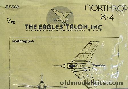 Eagles Talon 1/72 Northrop X-4, ET503 plastic model kit